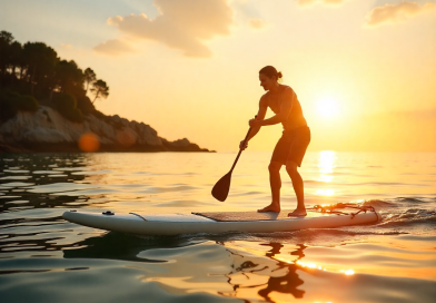 Aula De Stand-up Paddle Ao Nascer Do Sol