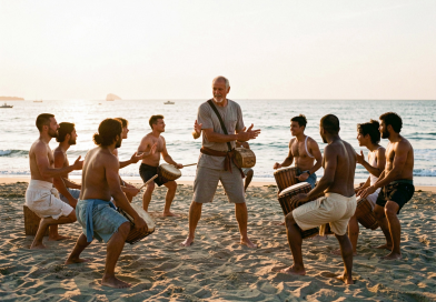 Aula De Capoeira à Beira-mar Com Mestre Local